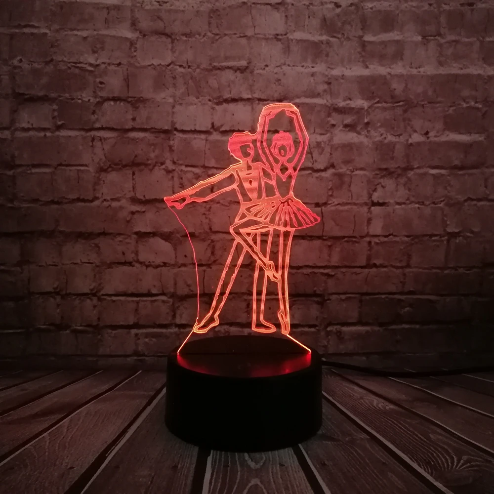 Бальные танцы креативная 3D лампа для визуализации ночник USB светодиодное