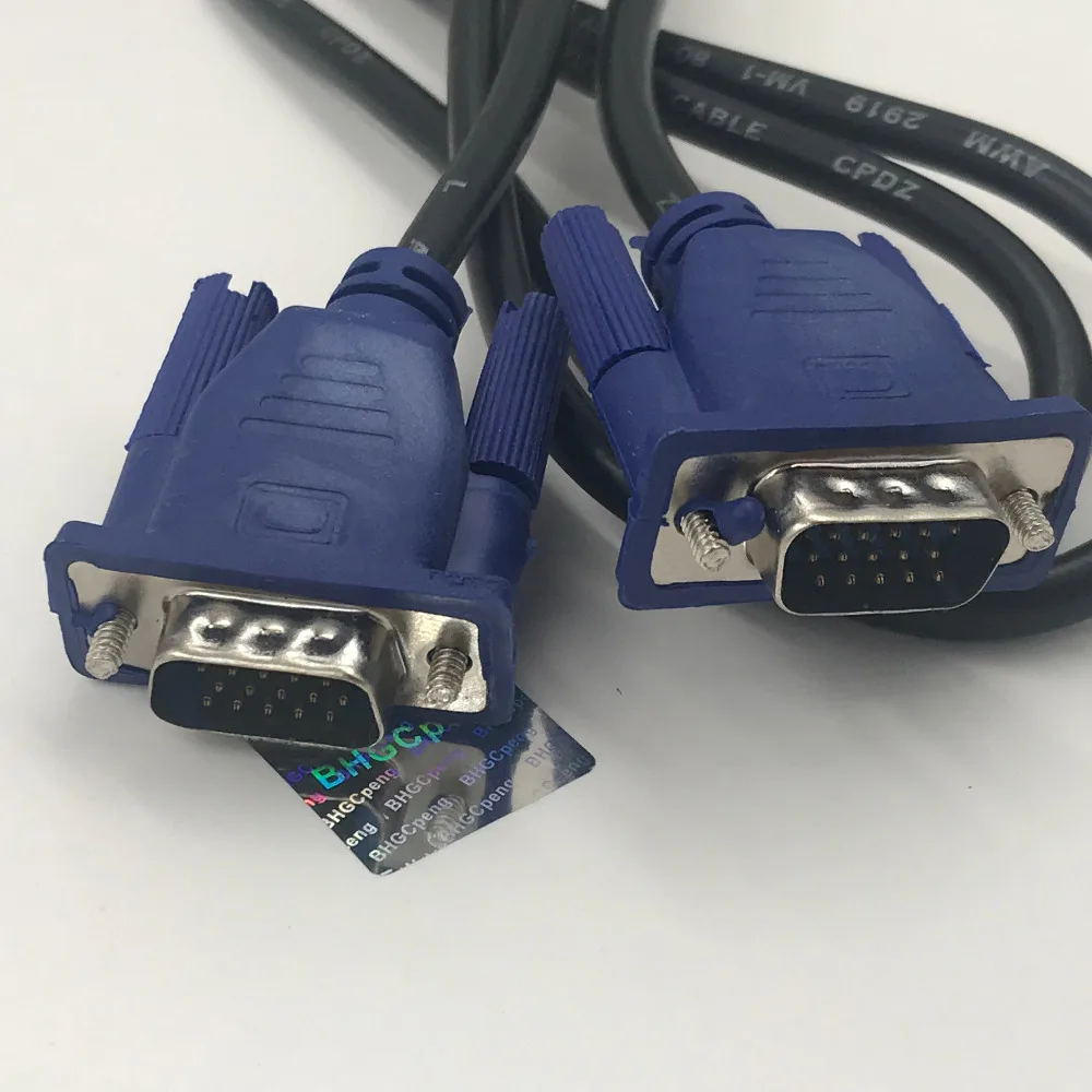 Кабель VGA-VGA с ферритовыми сердечниками 15-контактный штекер-штекер 3 + 2-ядерный