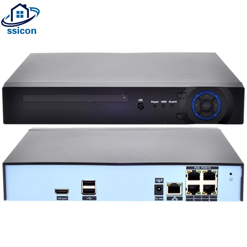 SSICON H.265 POE 4K NVR 4CH 5MP P2P Onvif xmeye APP детектор движения CCTV POE, сетевые видеорегистраторы для ip-камеры