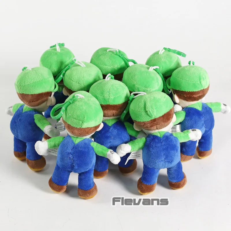 Супер Марио Bros Марио/Луиджи мини-плюшевые игрушки мягкие Подвески куклы 10 шт./лот