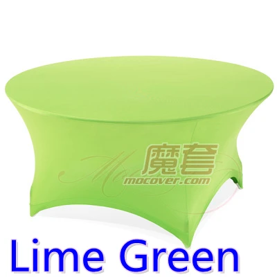 Чехол для стола из спандекса Лайм зеленый круглый лайкра стрейч скатерть
