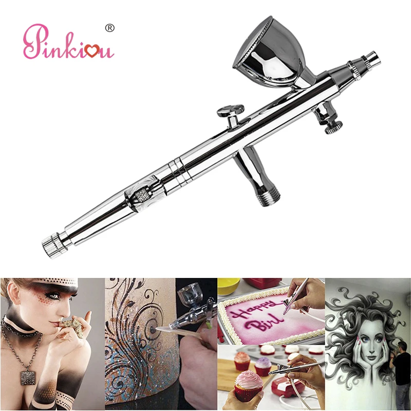 

Dual Action Trigger Air Control Airbrush Kit 0.2/0.3/0.5mm Needle Face Paint AirBrush For Nails Art Spray Pen