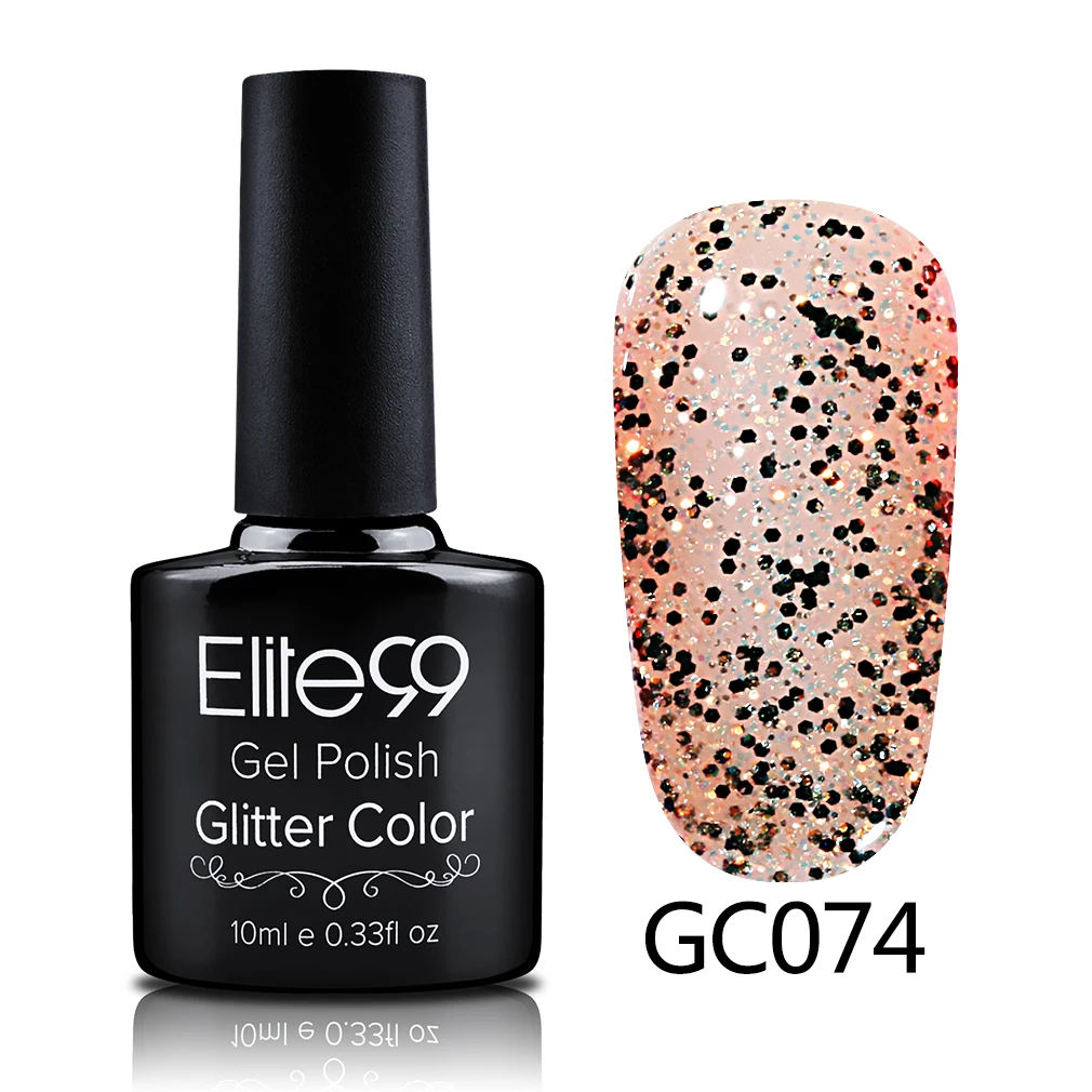 Elite99 10 мл Soak Off Diamond гель УФ гель для ногтей с блестками Лак Блеск геллак нужно УФ лампы клей для ногтей эмаль блёстки гель - Цвет: S-GC074