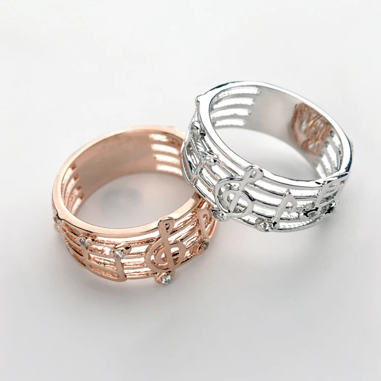 DJMACC классический фирменный дизайн Музыкальная нота Кристалл полый Широкий