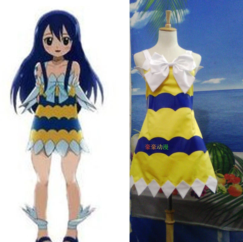 

Fairy Tail Wendy Marvell Cosplay Japanese Anime Costume Lolita COS Dresses
