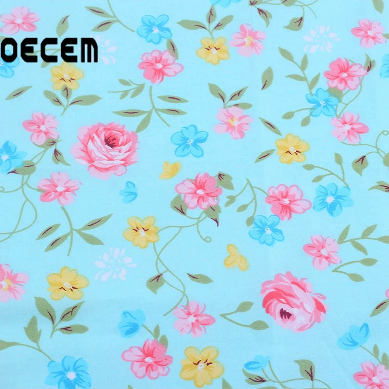Хлопковые стеганые ткани Жир четверть пряди Stoffa цветочный принт Tissu Лоскутная