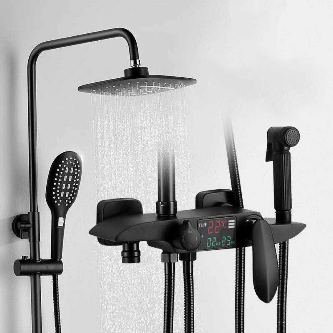 Цифровой душевой набор sendukt новый латунный смеситель для душа в ванную комнату