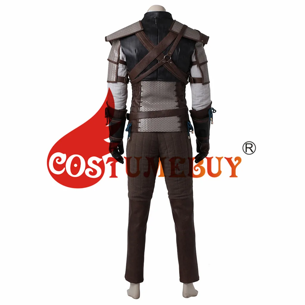 CostumeBuy игра Дикая Охота гералт ривии костюм для взрослых в средневековом стиле мужской Рыцарь Haloween костюм L920
