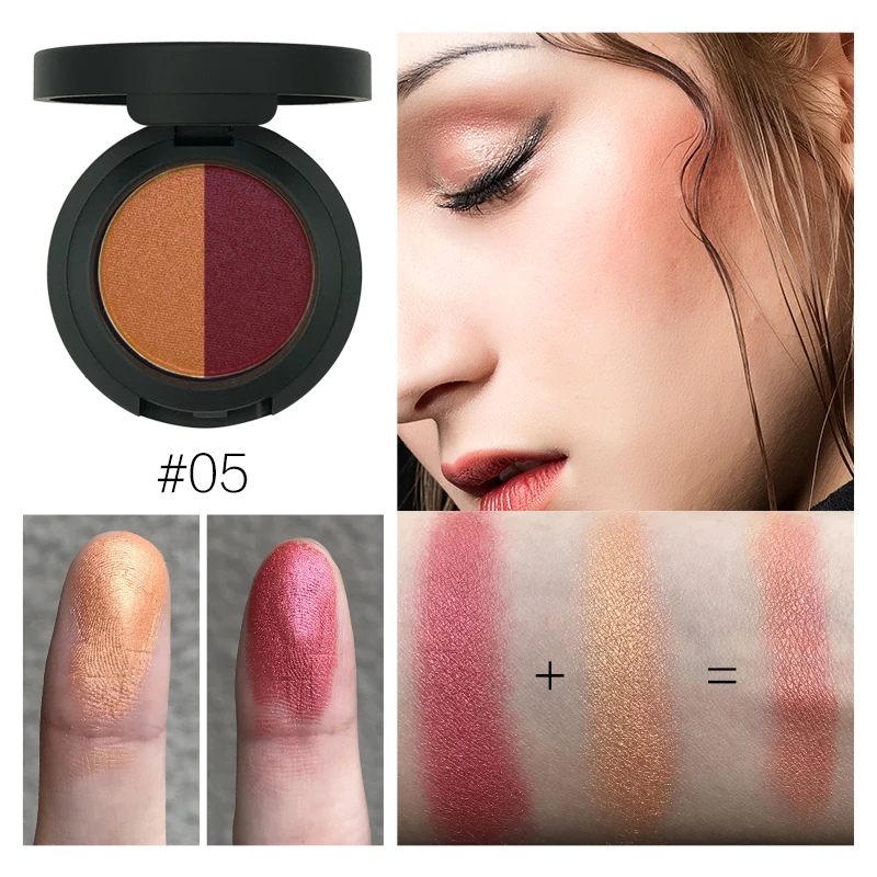 Red Blush with 6 Color Face Powder Blusher Cream Cosmetics for Professional Makeup Cheek Waterproof Blushes Palette | Красота и