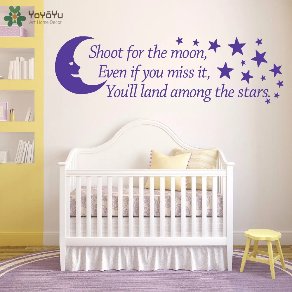 

YOYOYU Wall Decal Moon Stars Pattern Wall Sticker For Kids Rooms Quotes Vinyl Baby Nursery Bedroom Art Mural Decor InteriorSY756