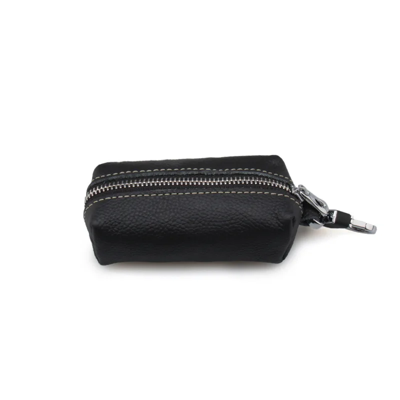 XZXBBAG,, натуральная кожа, кошелек для ключей, чехол, Бизнес Стиль, для мужчин, дверь, ключи, чехол, сумка, держатель, мужской брелок, органайзер для ключей, ключница - Цвет: Black