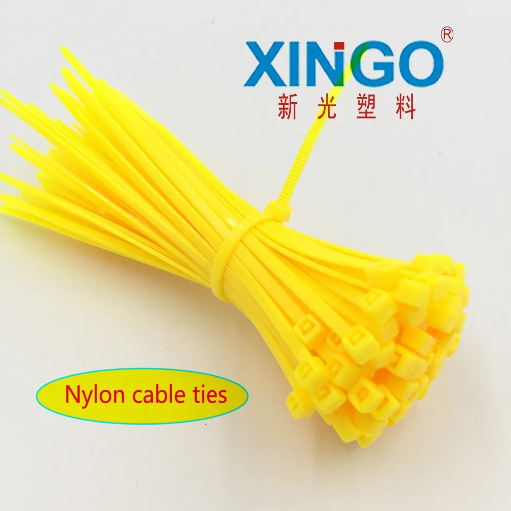 New 4.8 Width 100pcs/bag Yellow Color 5X300MM National Self-Locking Nylon Wire Cable Zip Ties Organiser Fasten | Обустройство дома