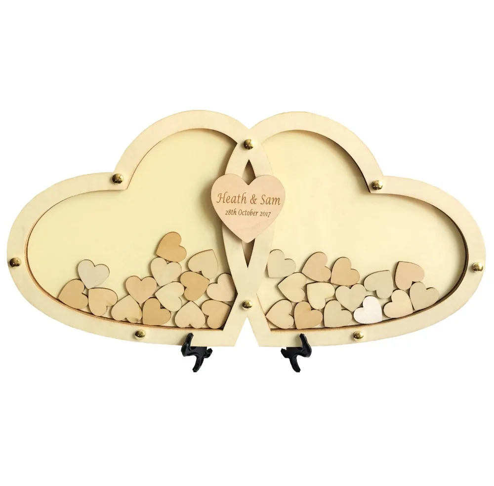 Персонализированные таможенные сердца Свадебная Гостевая книга Альтернативная