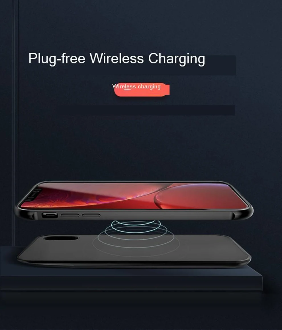 Магнитный беспроводной Чехол для зарядного устройства Vogek для iPhone X, XS, XR, XS, Max, умный светодиодный, цифровой дисплей, зарядное устройство, чехол для зарядки