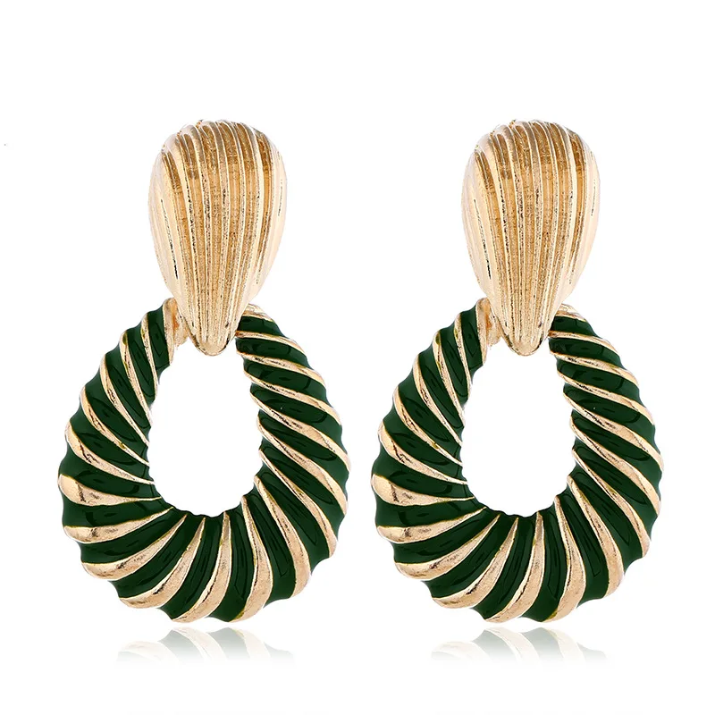 Мода Преувеличенные висячие серьги личности геометрические женские сплав новые