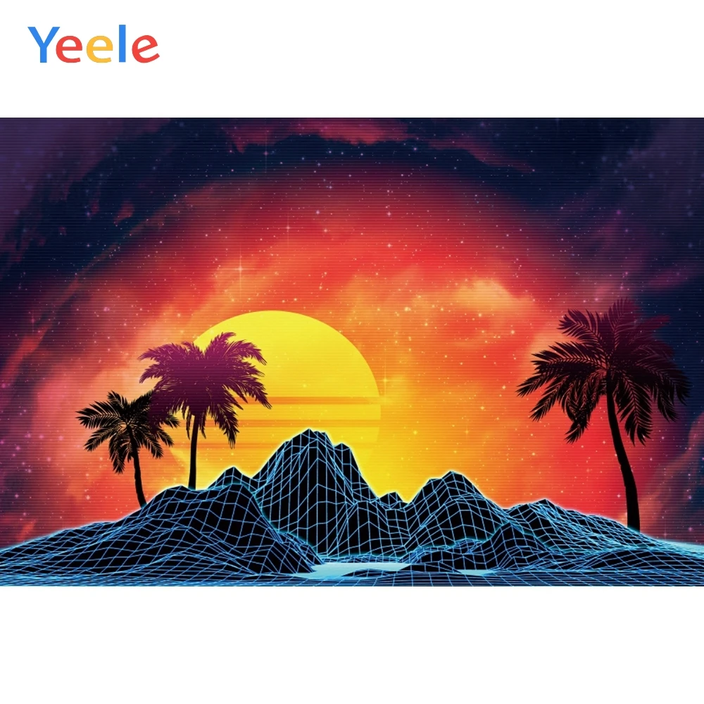 

Yeele Vinyl Mountain Palm Tree Natural Scenery Newborn Baby Backgrounds Custom Scene Photography Backdrops For Photo Studio