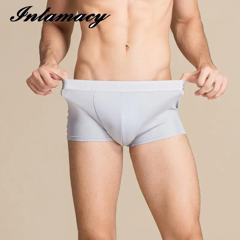 Мужские боксеры из 100% натурального шелка удобные шорты на талии сексуальные с