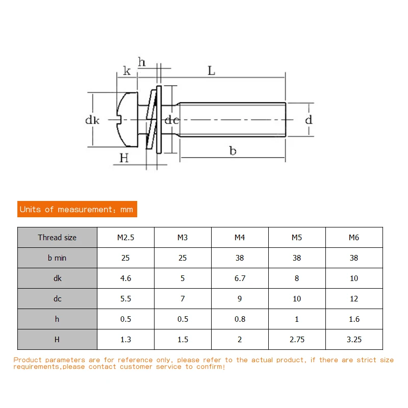 304 нержавеющая сталь крестообразная круглая головка с тремя комбинированными