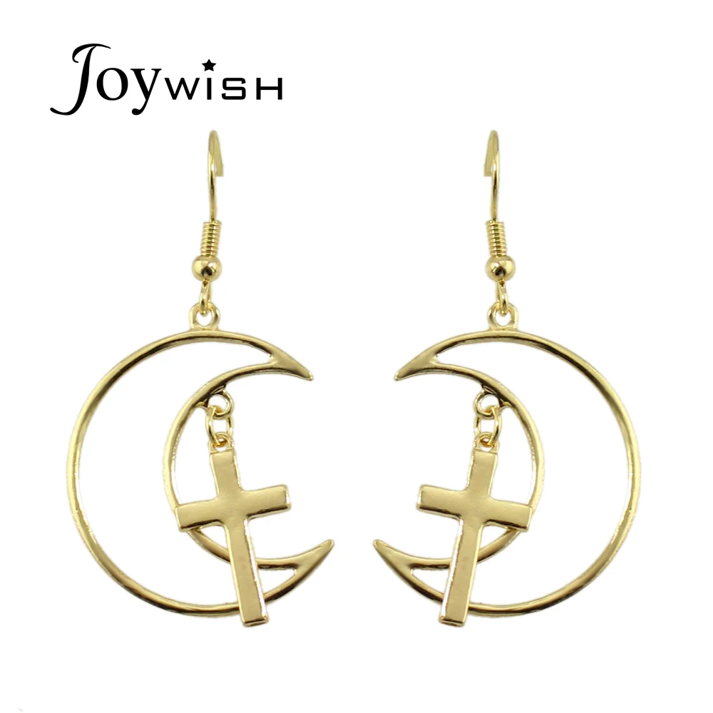 Joywish Мода Модные украшения Бохо Стиль золото-Цвет серебро Цвет Moon крест-накрест
