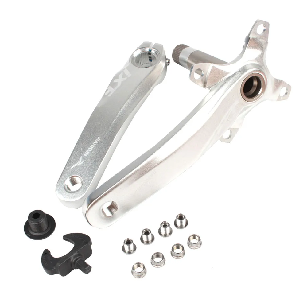sliver-crank JIANKUN IXF MTB шатун 104BCD цепь Горного Велосипеда Цепь для дорожного велосипеда кольцо цикл 170 мм кривошипный набор винт Нижний Кронштейн BB - Цвет: sliver-crank