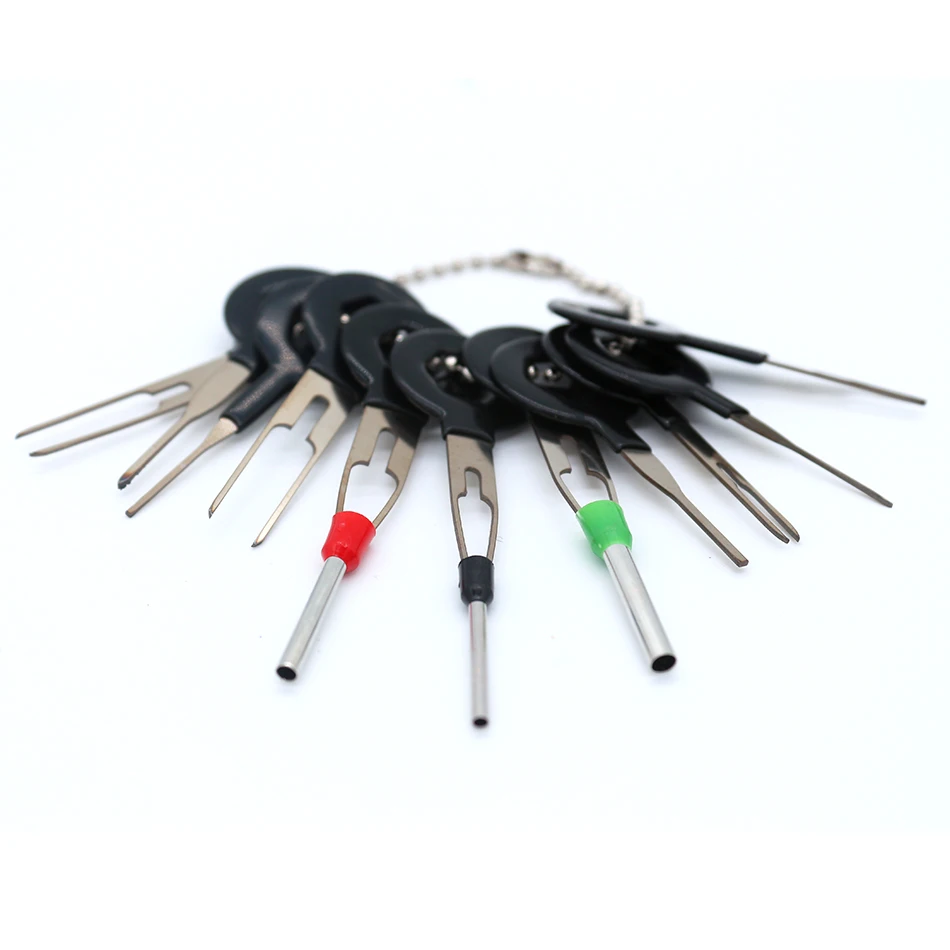 

High quality 11Pcs/Set Terminal Removal Tools Car Electrical Wiring Crimp Connector Pin Extractor Kit Needle withdrawal device
