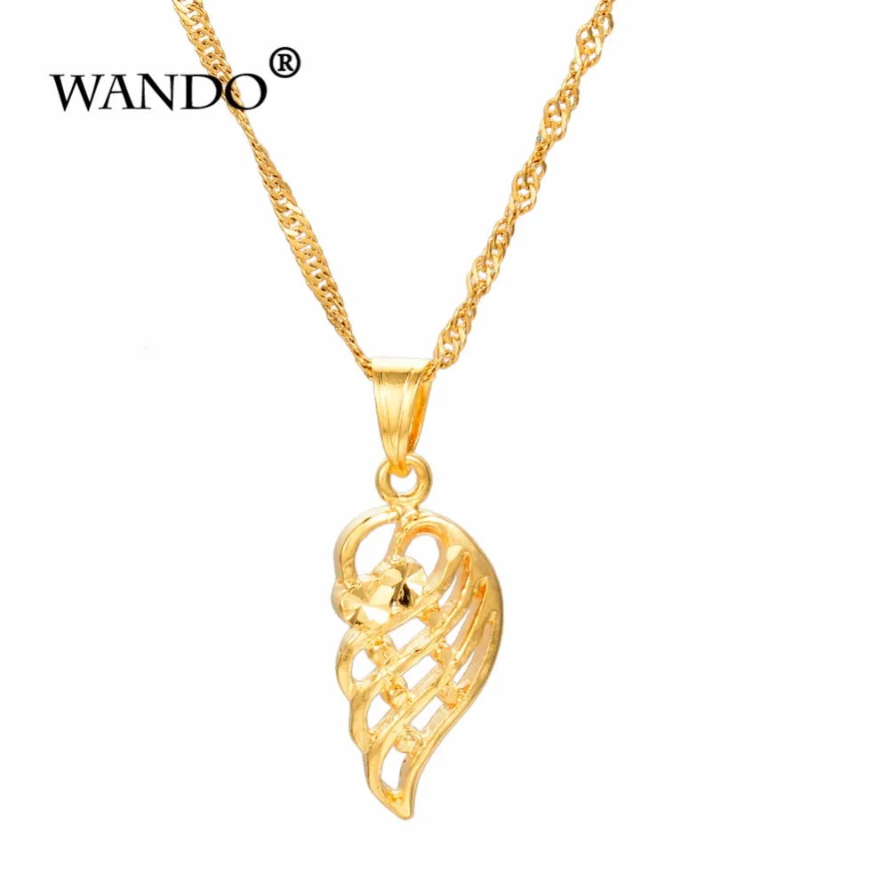WANDO 24K ожерелье золотого цвета Длинная цепочка для ключицы темперамент