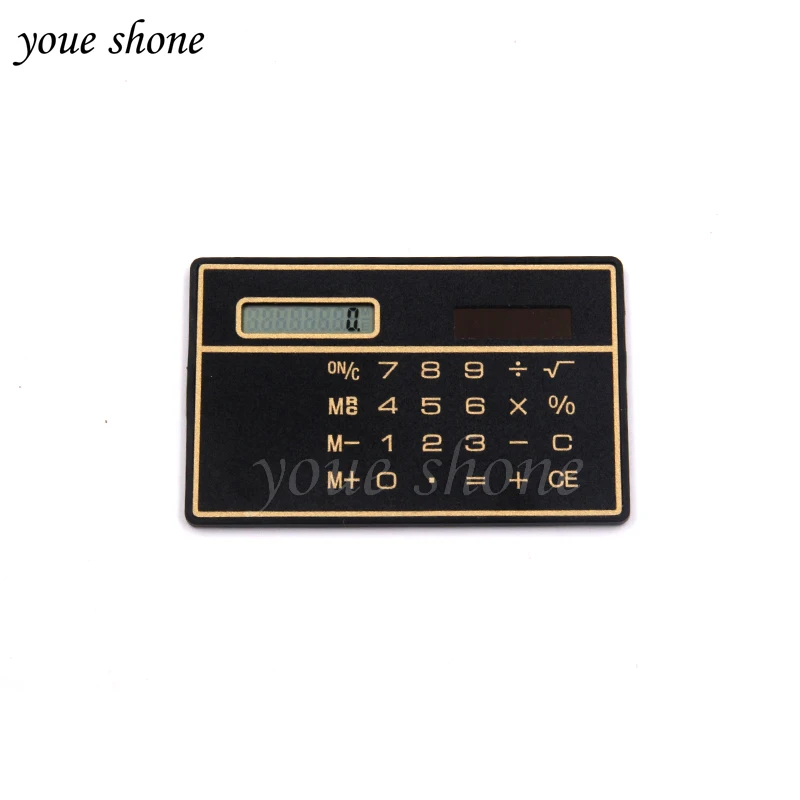 Мини калькулятор на солнечной батарее 8 цифр 1 шт.|credit card solar power|mini calculatorcalculators digital