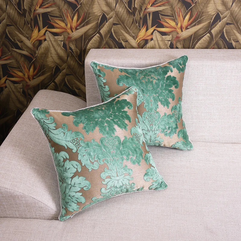 Прямая поставка роскошное флокированное бархатное покрытие для подушки