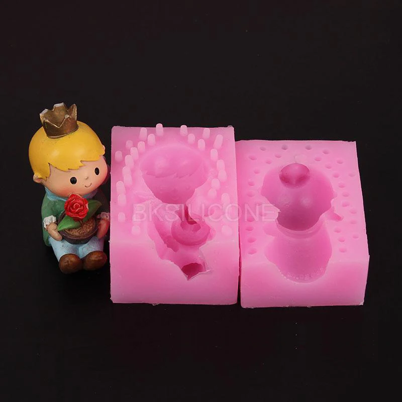 3D мыло свечи смолы силиконовые формы украшения торта Маленький принц Холдинг