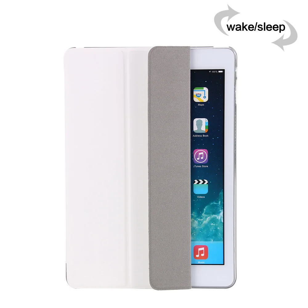 Белый Чехол-подставка для нового iPad 9,7 дюйма и выпуск 6. Ультра тонкий смарт-чехол также для iPad Air retina чехол Авто Пробуждение/сон - Цвет: Белый