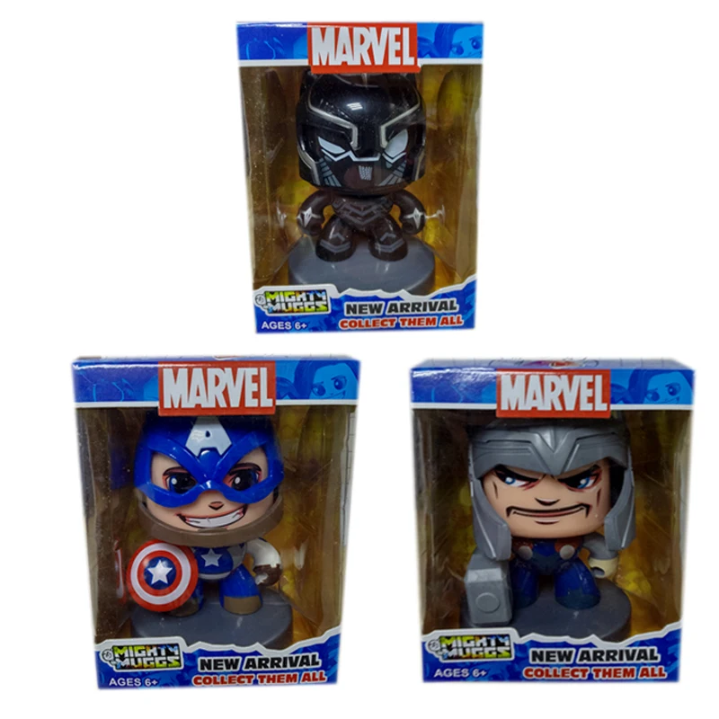 Hasbro Marvel Mighty Muggs крутая голова изменение лица Фигурки Игрушка Капитан Америка Железный человек Халк модель человека-паука игрушка куклы