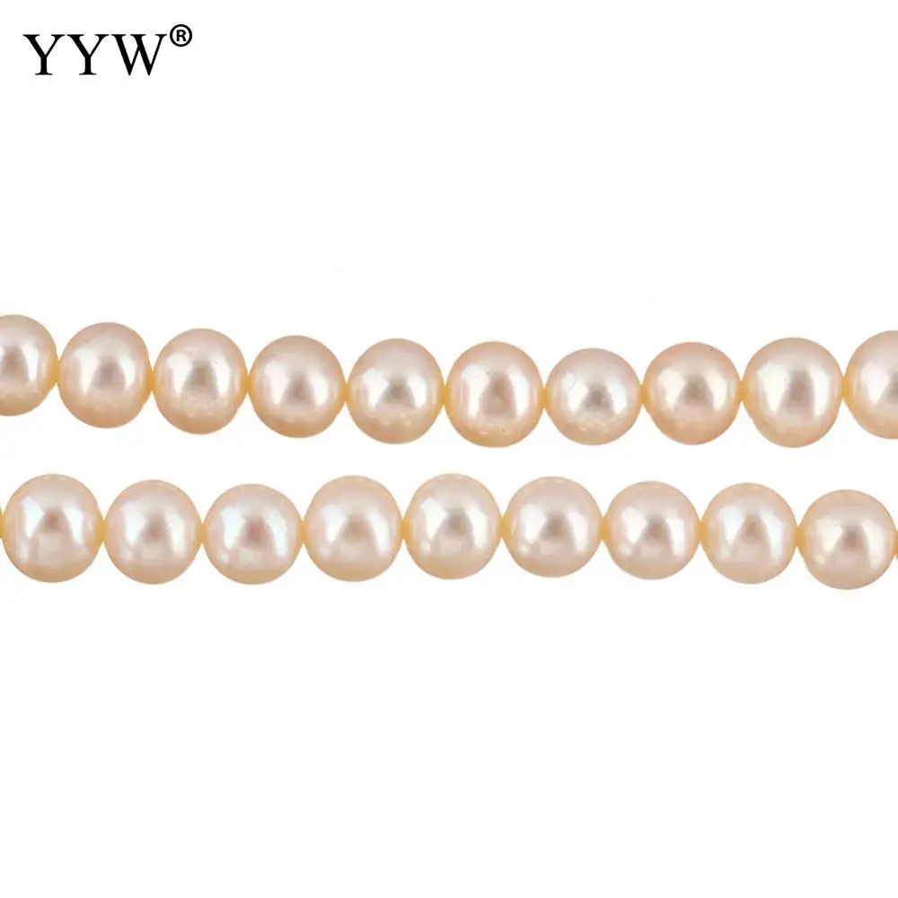 

7-8mm Black Cultured Potato Freshwater Pearl Stone Beads Strand 15.5" For DIY Necklace Bracelets Jewelry Making