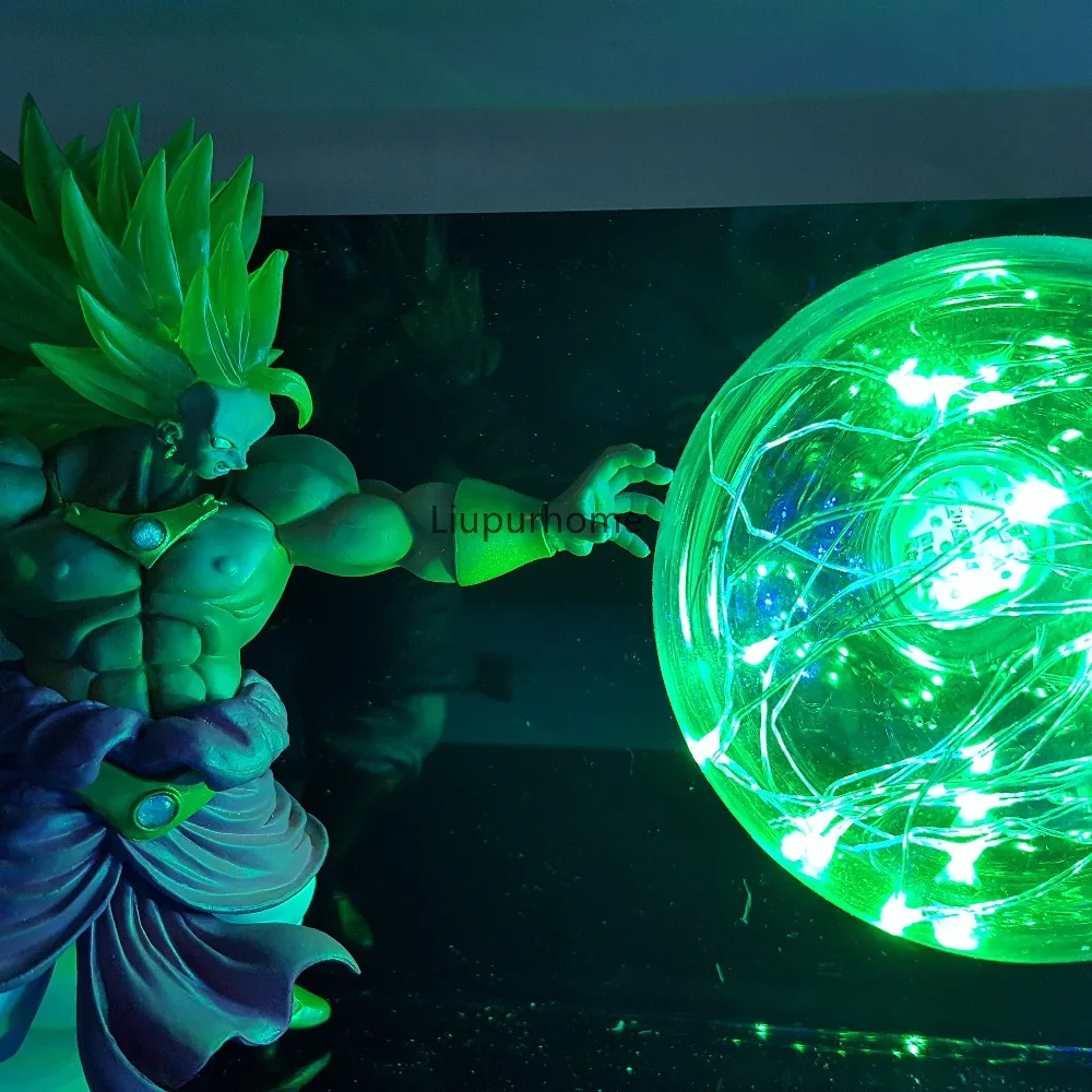 Dragon Ball Z Son Goku VS Broly настольная лампа аниме Dragon Ball супер светодиодный ночник Lamparas De Mesa Para El Dormitorio