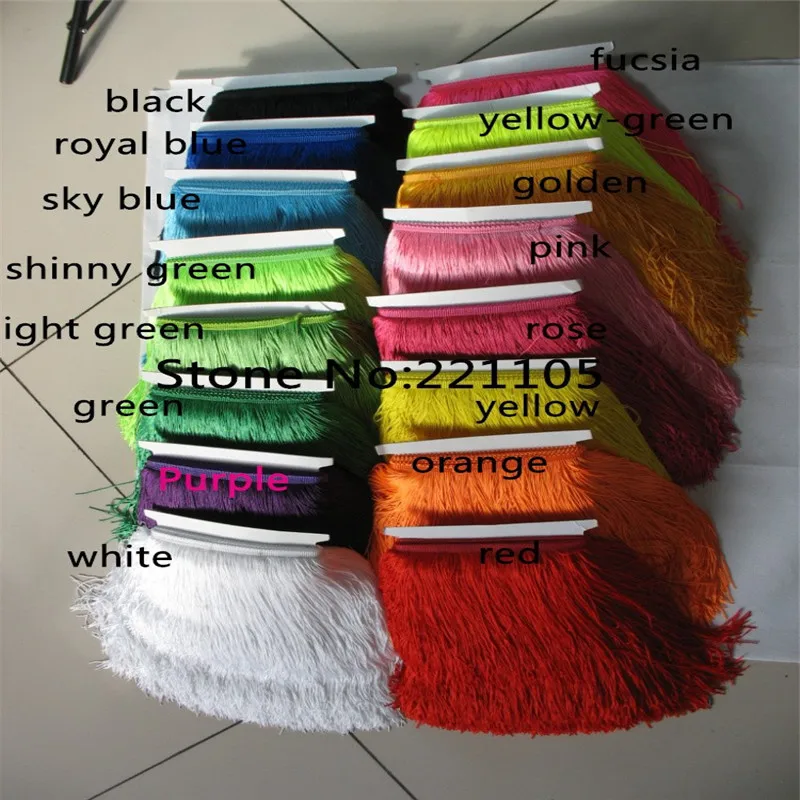 10Meter 30CM Long Trim Polyester Fringe Tassel African Lace Ribbon Yarn Trimming For Sew Latin Dress Clothes Accessories | Дом и сад