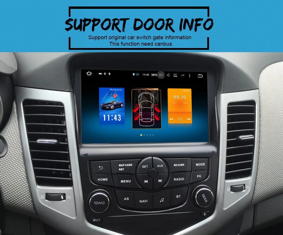" Автомагнитола Android 9,0 для Chevrolet Cruze мультимедиа 2008 2009 2010 2011 поддержка gps Рулевое колесо управление 4G Lte