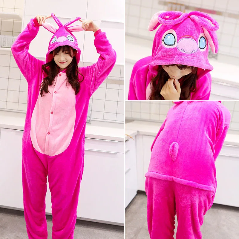 Женские пижамы единорог наклейка с Пикачу костюм косплей зима капюшоном