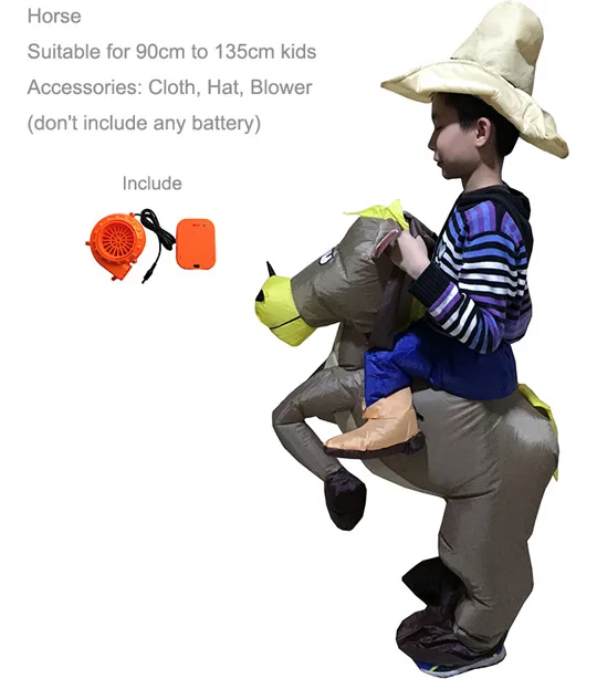 Purim Horse костюмы на Хэллоуин для женщин, взрослых детей, девочек и мальчиков, наряды, надувные ковбойские костюмы для езды на лошади, маскарадное нарядное платье