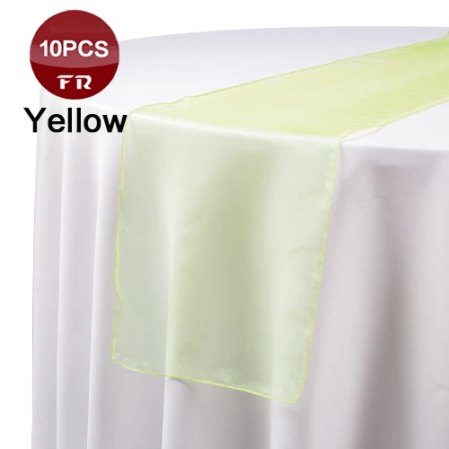 10 шт./лот настольная дорожка из органзы с прозрачными марлевыми элементами