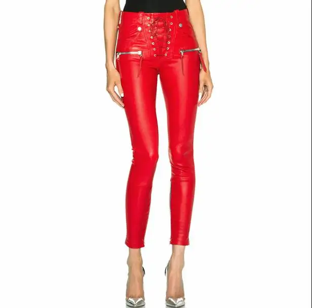 Брюки карандаш женские до щиколотки из ПУ кожи|pencil pants|pu leather pantsfashion pants |