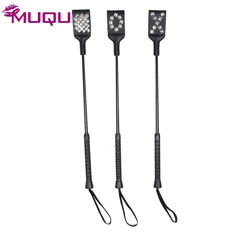 Длинные с ручкой заклепки SM Flog Spank Paddle Beat покорный раб странный фетиш бдсм кнут