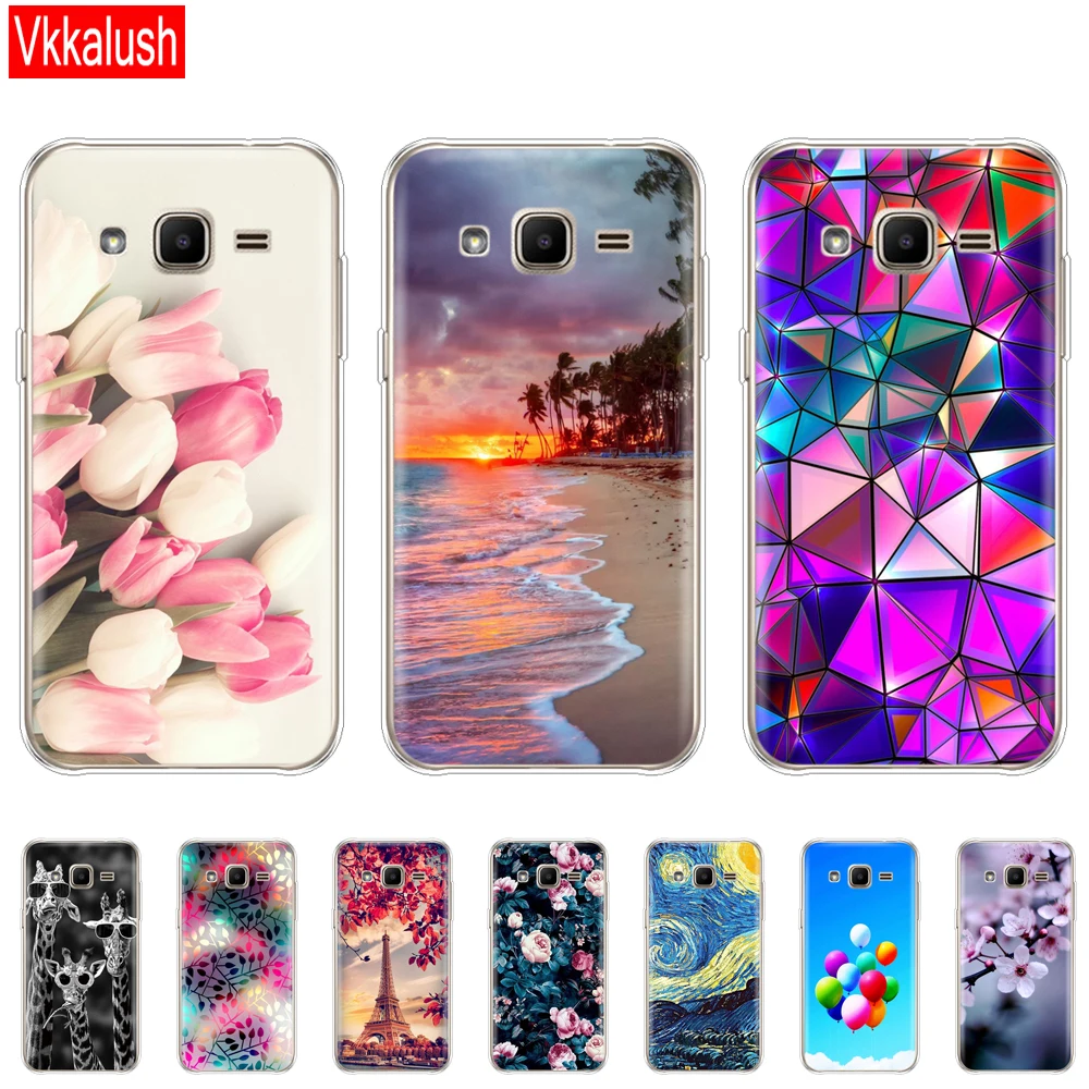 Мягкий чехол из ТПУ для Samsung Galaxy J2 SM J200F J200H samsung 2015 4 7 дюйма задняя крышка 360