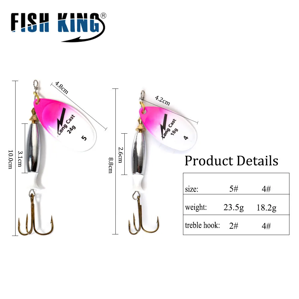 FISH KING металлическая блесна для спиннинга 1 шт. приманка ловли окуня жесткие