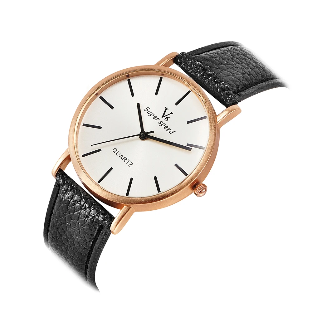 2017 new V6 super speed fashion casual women's wrist watches leather strap ladies analog quartz-watch montre femme hour clock | Наручные