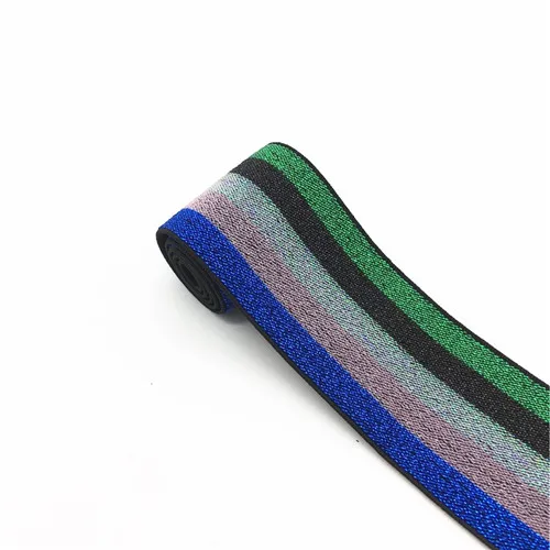 Blue green 4 см блестящие красочные полосы Эластичные ленты мягкий пояс Натяжные эластичные резинки тесьма DIY Швейные сумки аксессуары 1 м - Цвет: Blue green