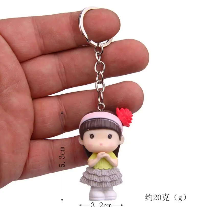 

Free shipping 4Pcs cartoon girl anime Keychain Handbag Jewelry accessories pendants Party gift QW210