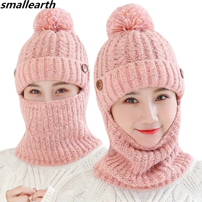 2019 зимняя вязаная шапка бини для девочек шарф Skullies Beanies зимние толстые шляпы