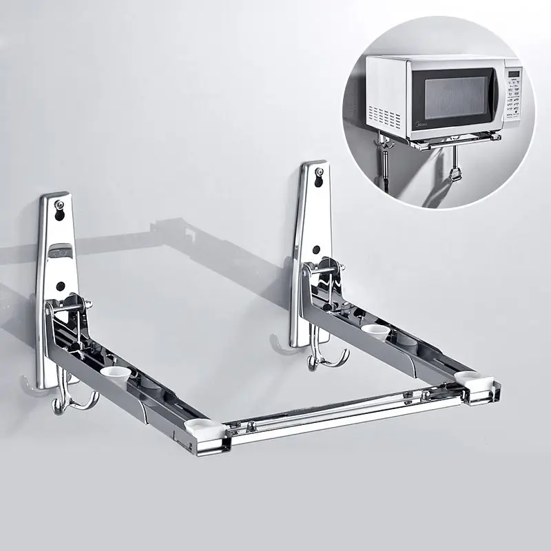 2X кухонный кронштейн из нержавеющей стали для микроволновой печи крепкая