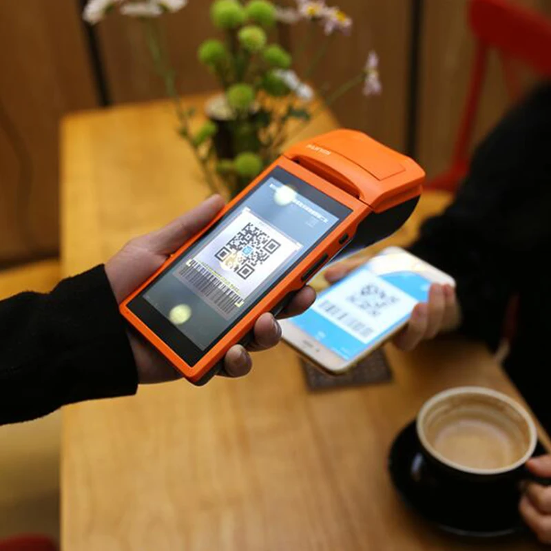 5 &quotдисплей Wifi/3g/Bluetooth ручной Мини Android Pos терминал с термопринтером сканер штрих
