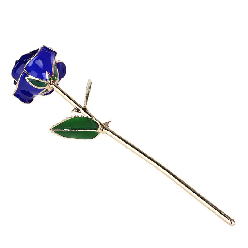 Цветущий лакированный 24K позолоченный розы настоящая Роза День рождения Святого