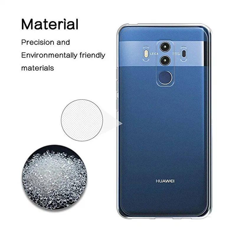 Мягкий прозрачный ТПУ силиконовый чехол для Huawei Mate 10 Porsche дизайн BLA-L29 задняя